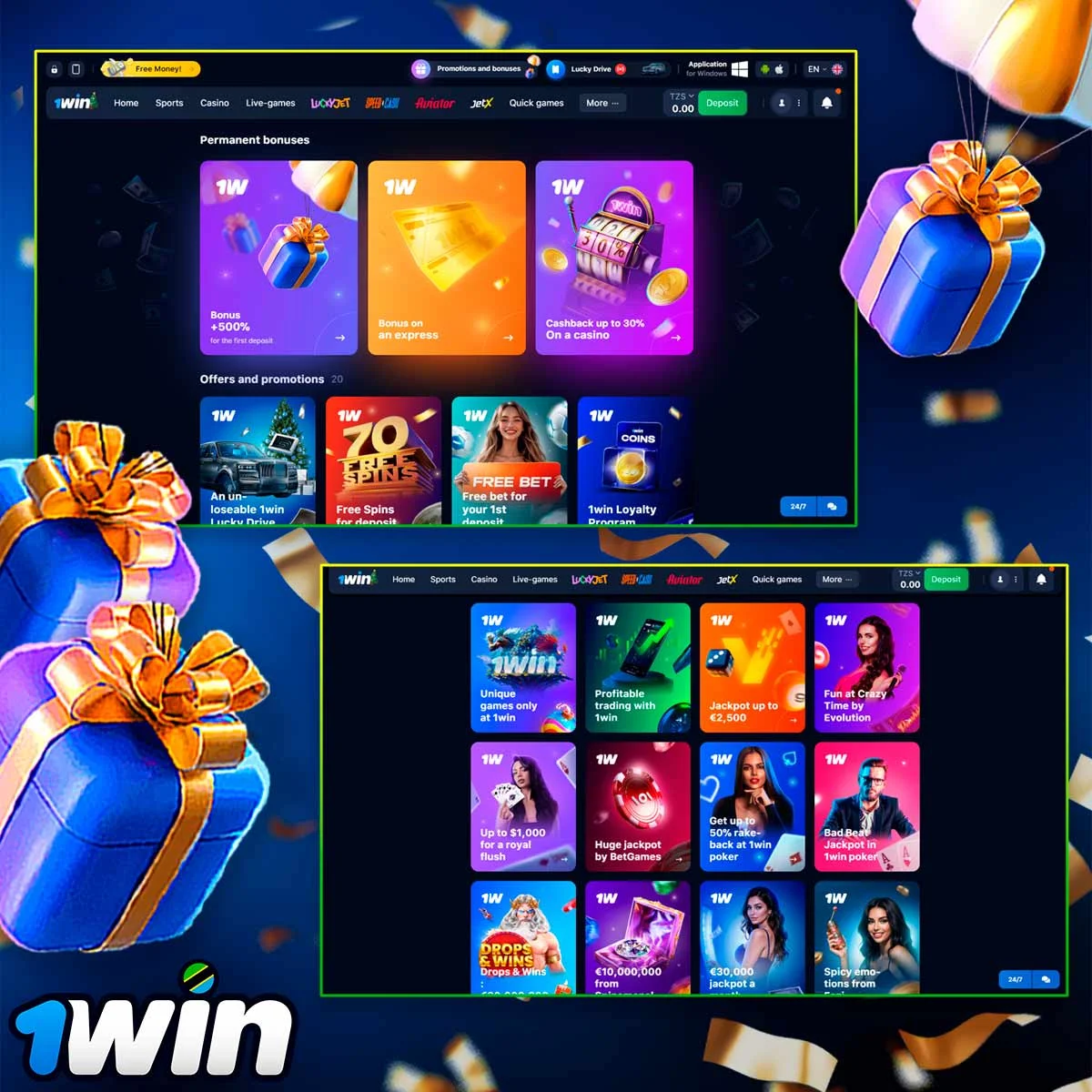 1Win sports betting bonus information