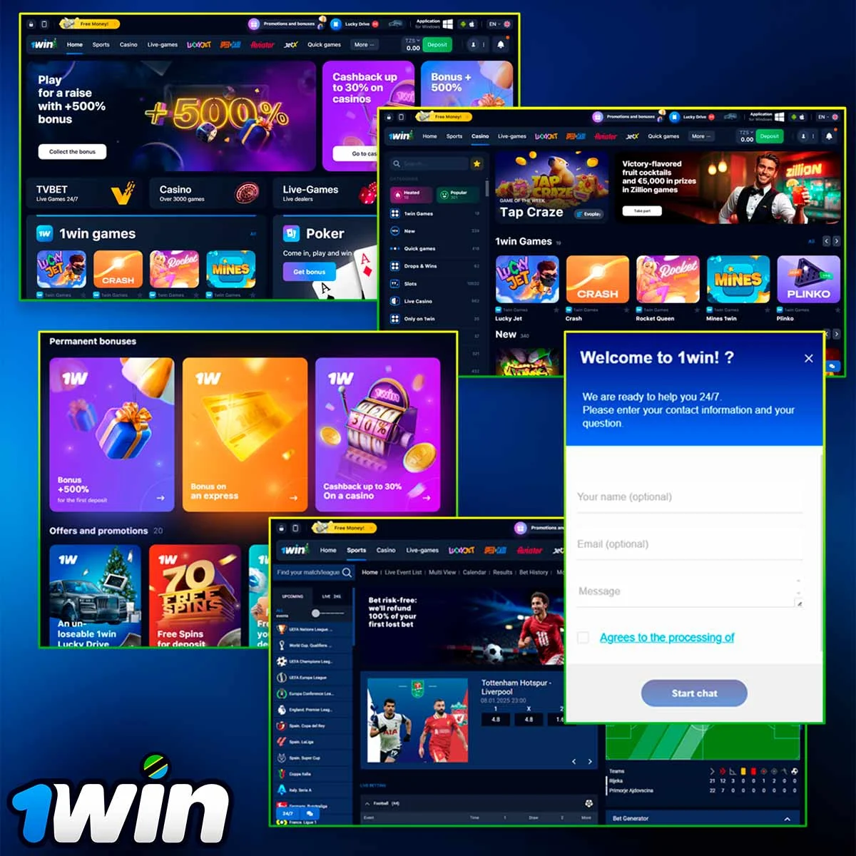 Information about the main features of 1Win