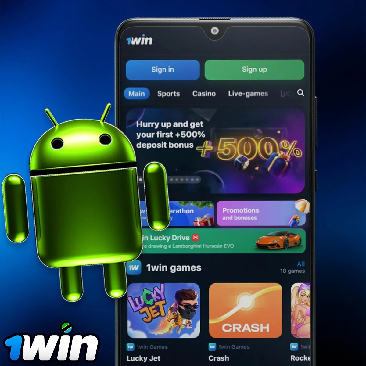 Information about 1Win casino mobile app for Android