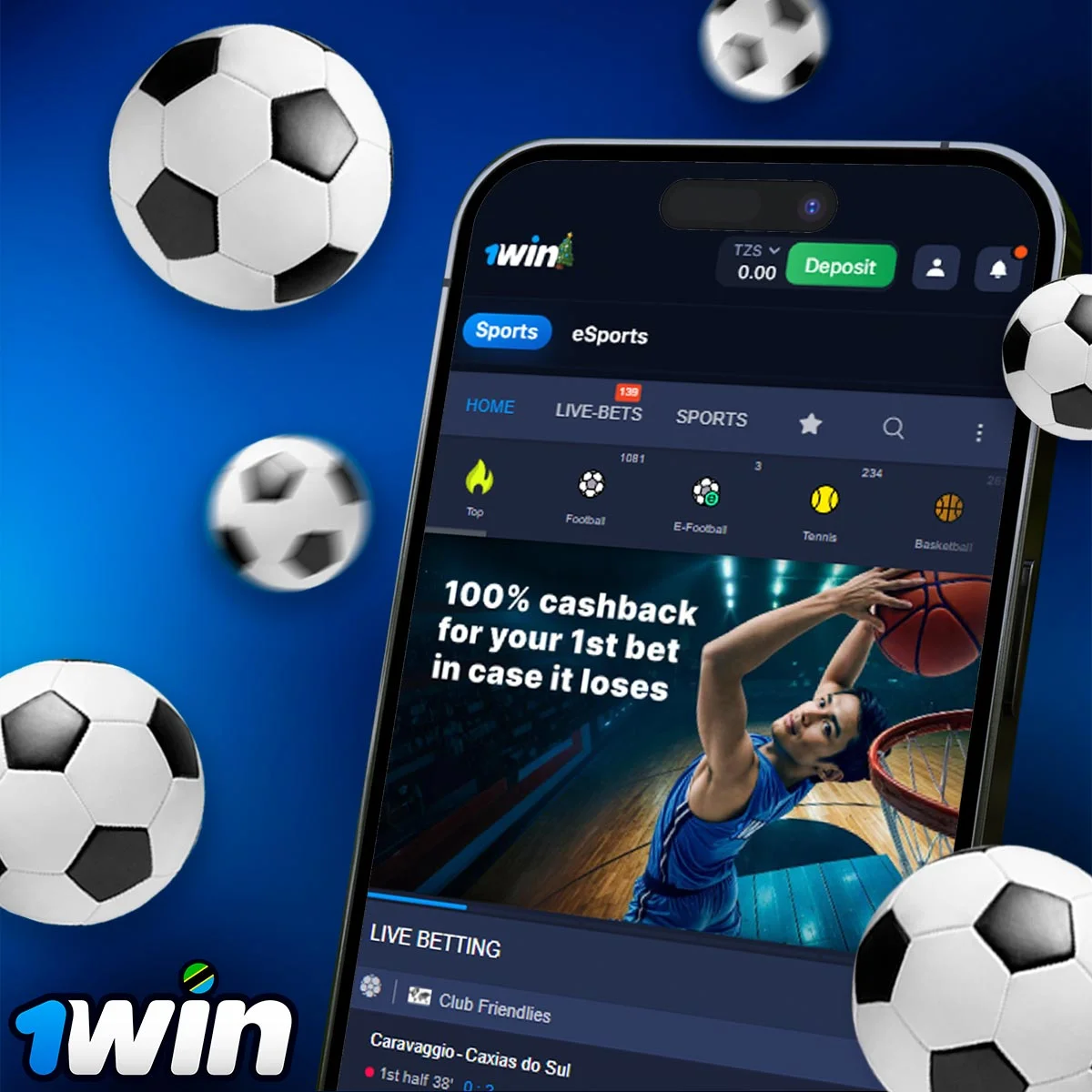 What betting options does the 1Win mobile app have?