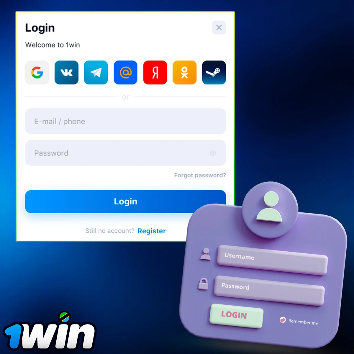 Information about Verification and account login at 1Win