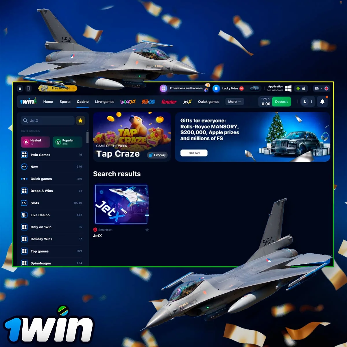 Information about JetX at 1Win Casino