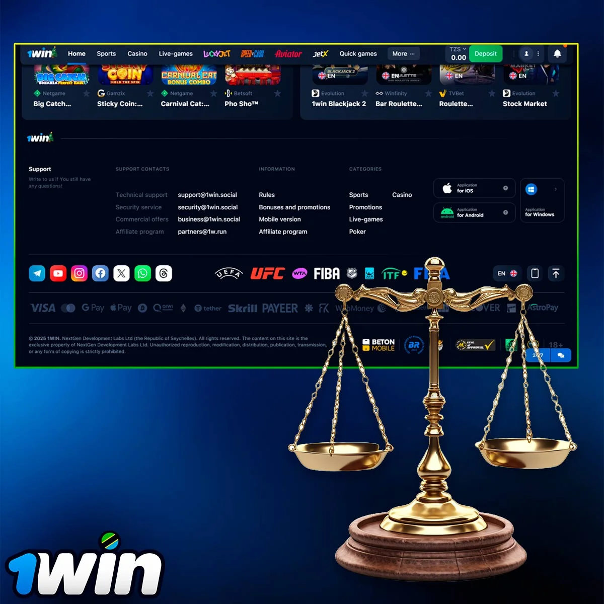 Is 1Win casino legal?