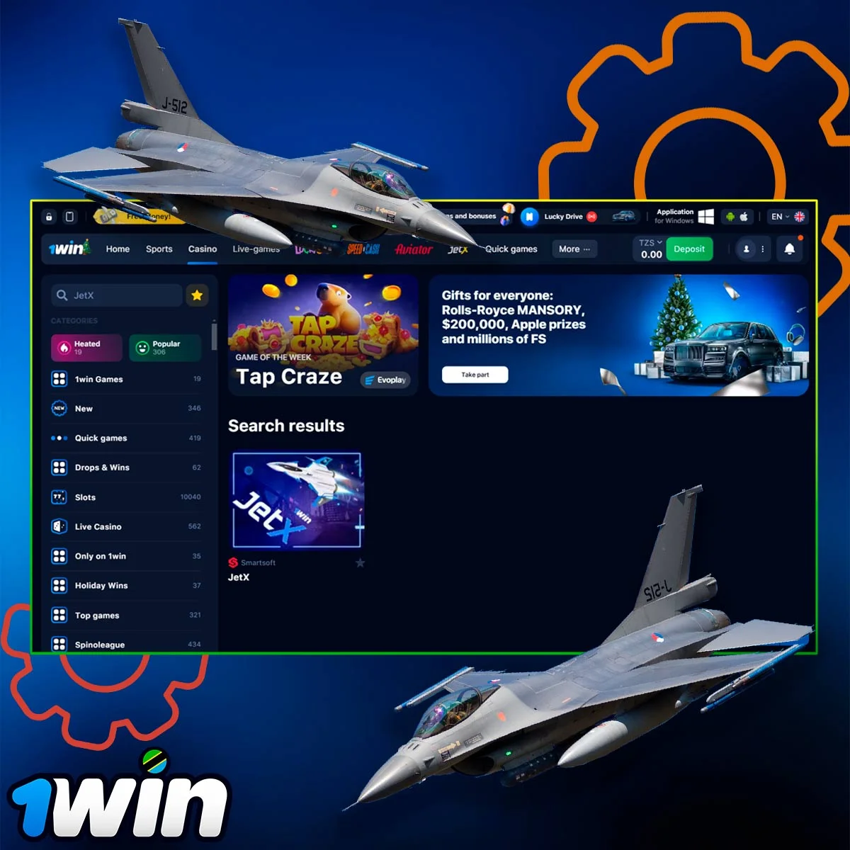 Information about JetX game at 1Win Casino